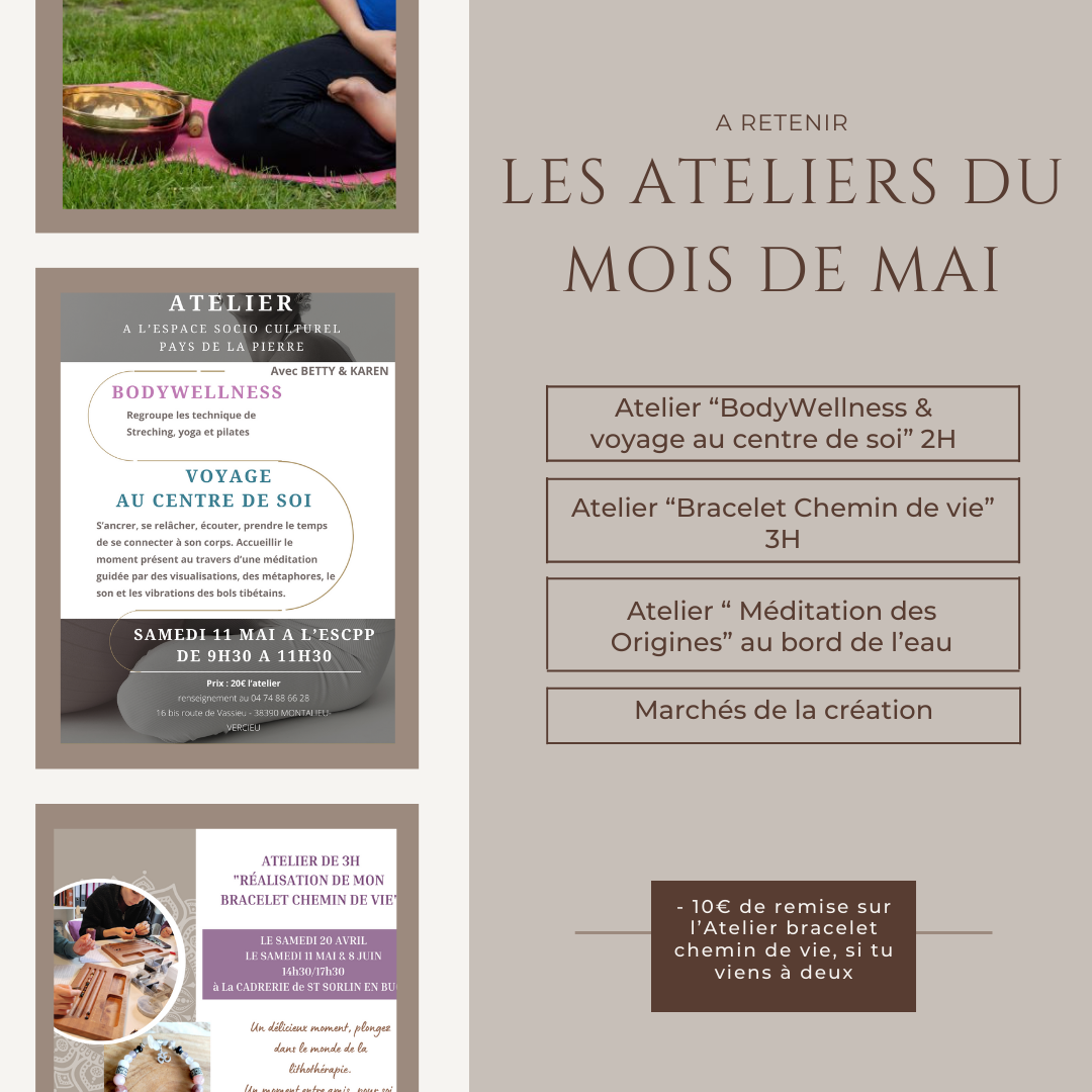LES ATELIERS DU MOIS DE MAI - Osmose Harmonie